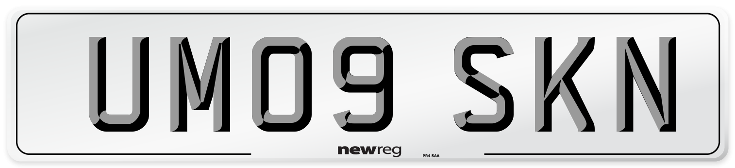 UM09 SKN Number Plate from New Reg